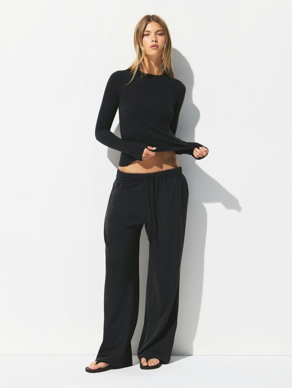 SKIMS Cotton Jersey Wide Leg Pant